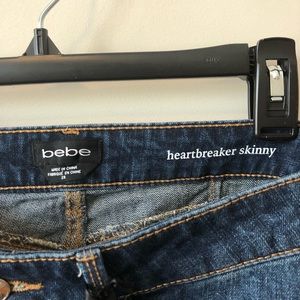 Size 28 Bebe Heartbreaker Skinny Jeans